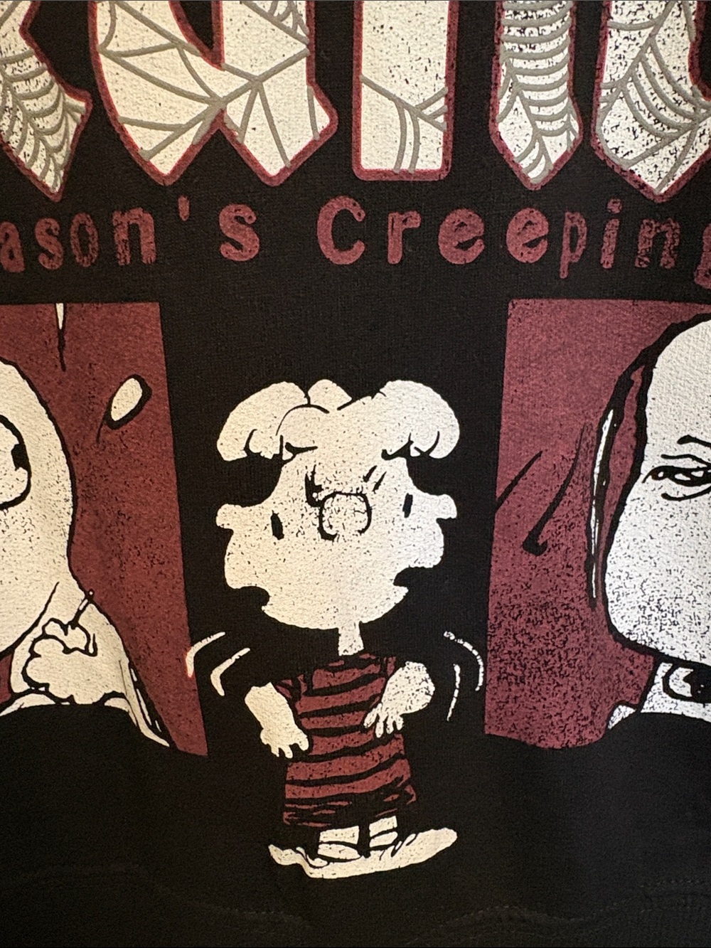 NWT Peanuts 'Season's Creepings' Distressed Vintage Sweatshirt M/L/XL/XXL - Picture 5 of 16
